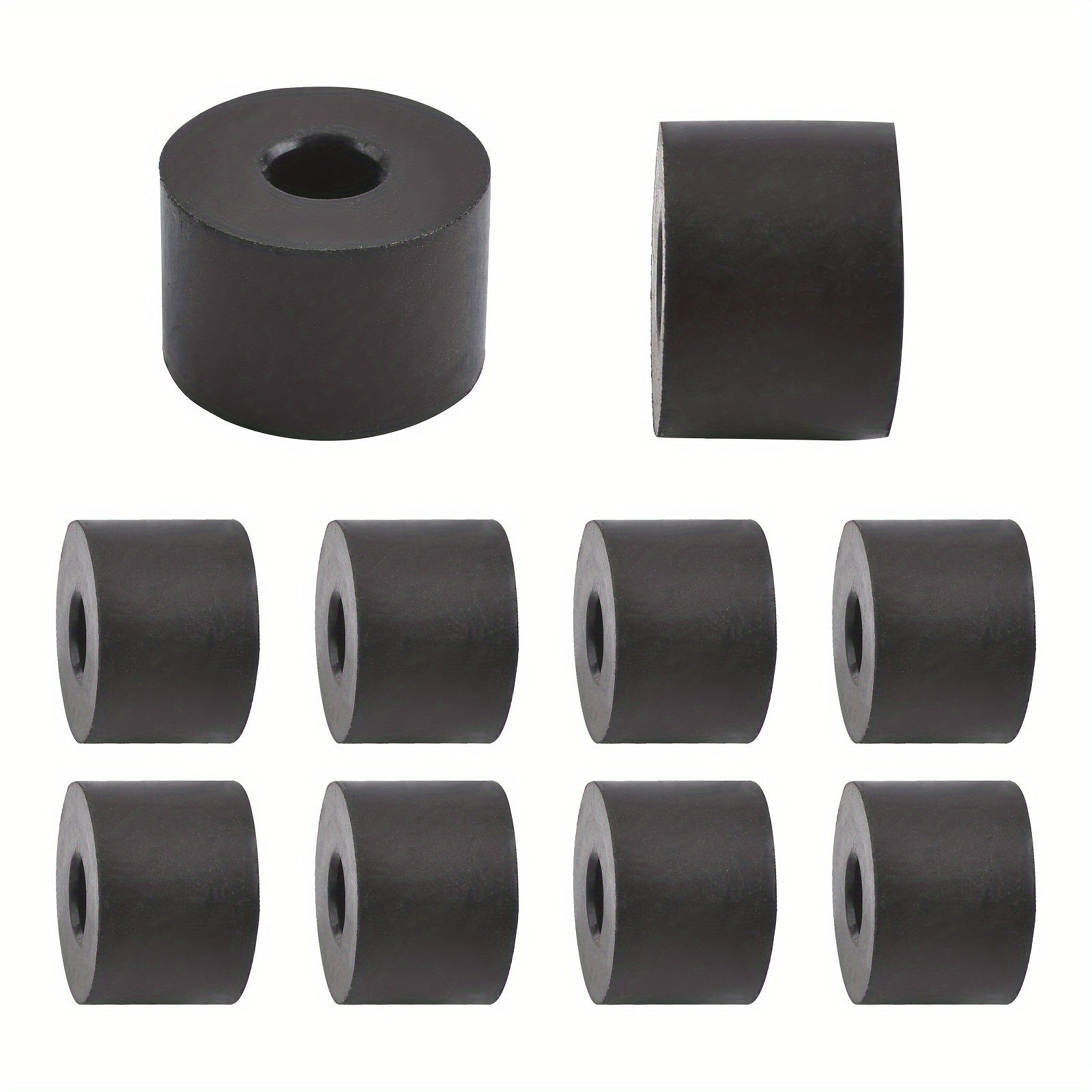 Set of 10 Black Neoprene Rubber Washers 3/4 Inch Thick Spacers for Home and Office