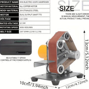 Electric Mini Belt Sander 7 Speeds 220V for Metal Wood Polishing Rust Removal
