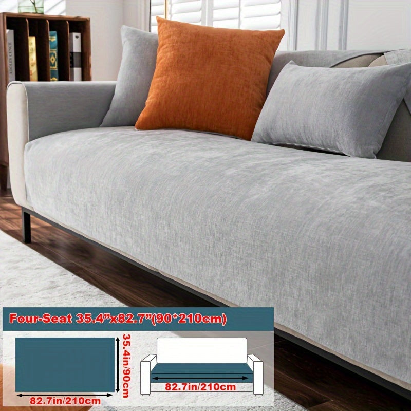 Chenille Sofa Cover for 1-4 Seater All-Season Pet-Friendly Non-Slip Machine Washable