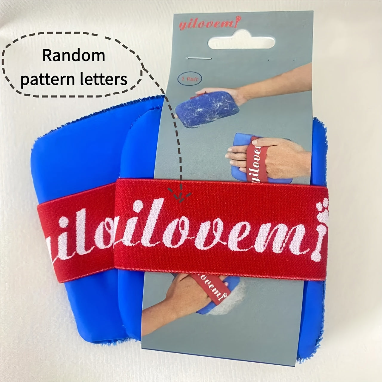 2-Pack Nylon Pet Hair Removal Gloves for Cats and Dogs for Clothes Sofas Carpets