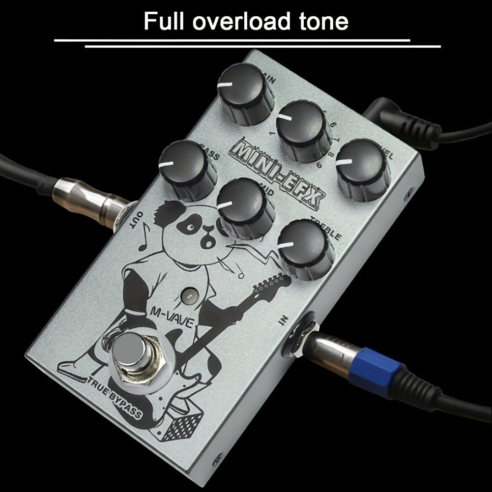 Mini EFX Guitar Pedal 9-in-1 Digital Effects Processor with USB Overdrives Distortions Metal Gray