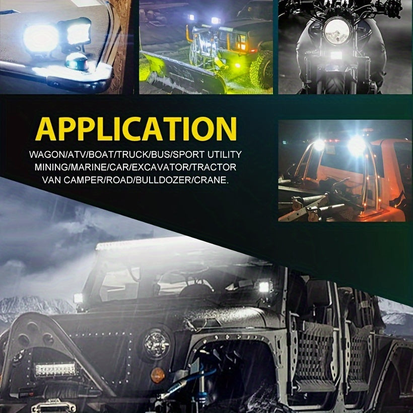 2 шт. 10,16 см автомобильные светодиодные рабочие фонари 20LED 60Вт универсальные для автомобиля, грузовика, внедорожника