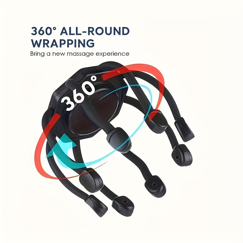 Wireless Head Massager with 3 Modes Portable 360-Degree Deep Relaxation