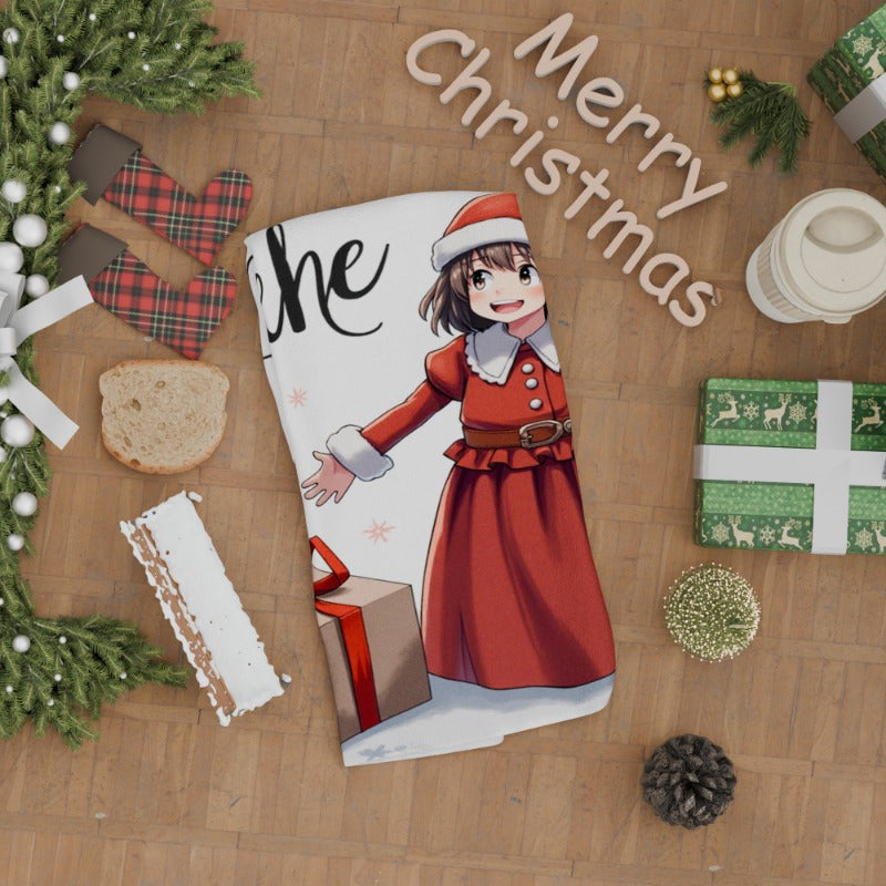 Decorative Snowflake and Deer Towel 18x66cm Christmas Gift Wrap