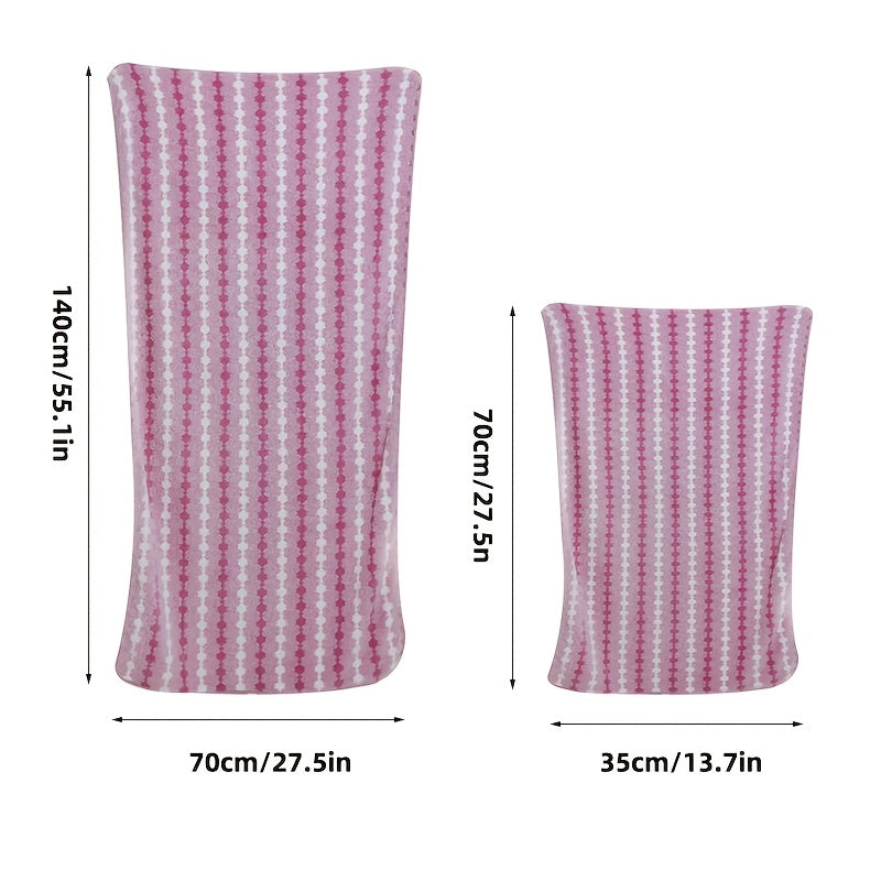 Ayollar uchun zamonaviy dizaynga ega, juda yumshoq, so‘rish qobiliyati yuqori koral velurdan tayyorlangan bir to‘plam katta va kichik hammom sochiqlari.