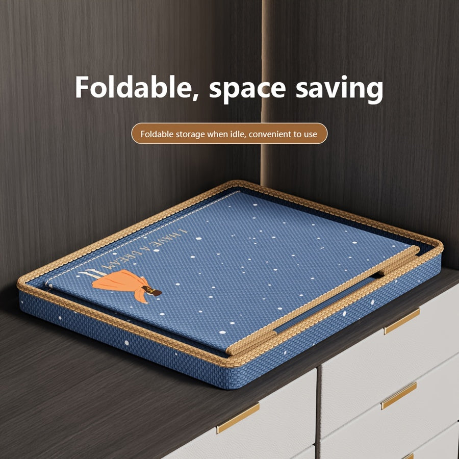 Foldable Fabric Storage Box with Lid for Clothes Toys and Home Organization