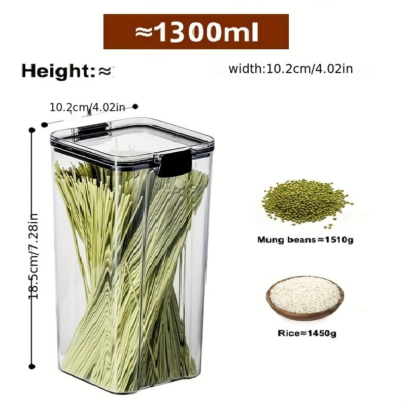 Airtight Food Storage Containers Set, Clear Plastic Canisters, Stackable, BPA-Free