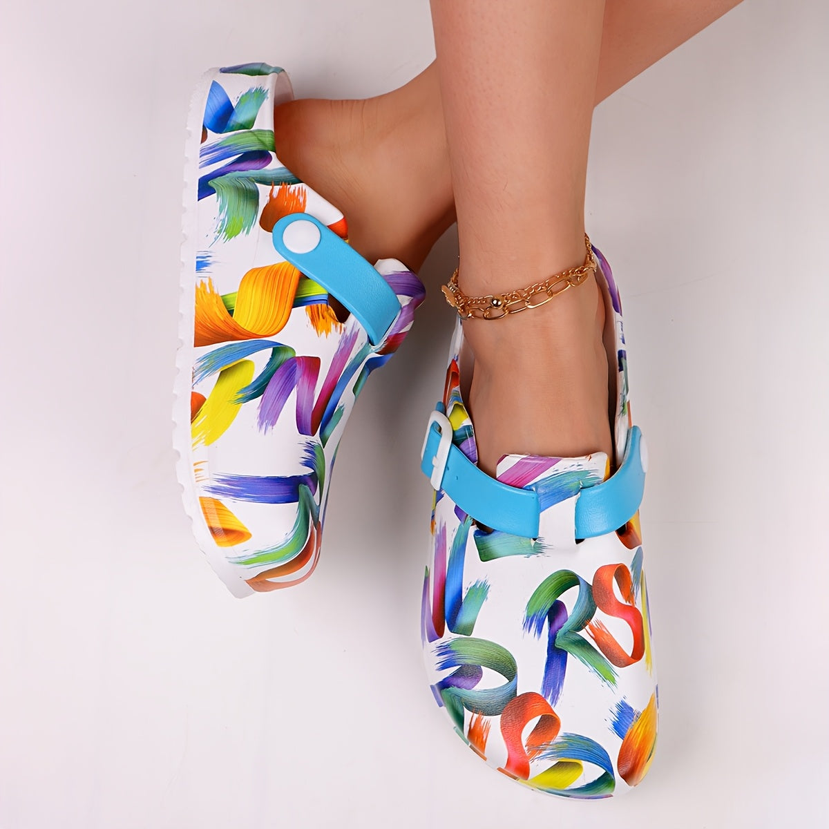 Women's Colorful EVA Clogs Lightweight Non-Slip Summer Garden Shoes