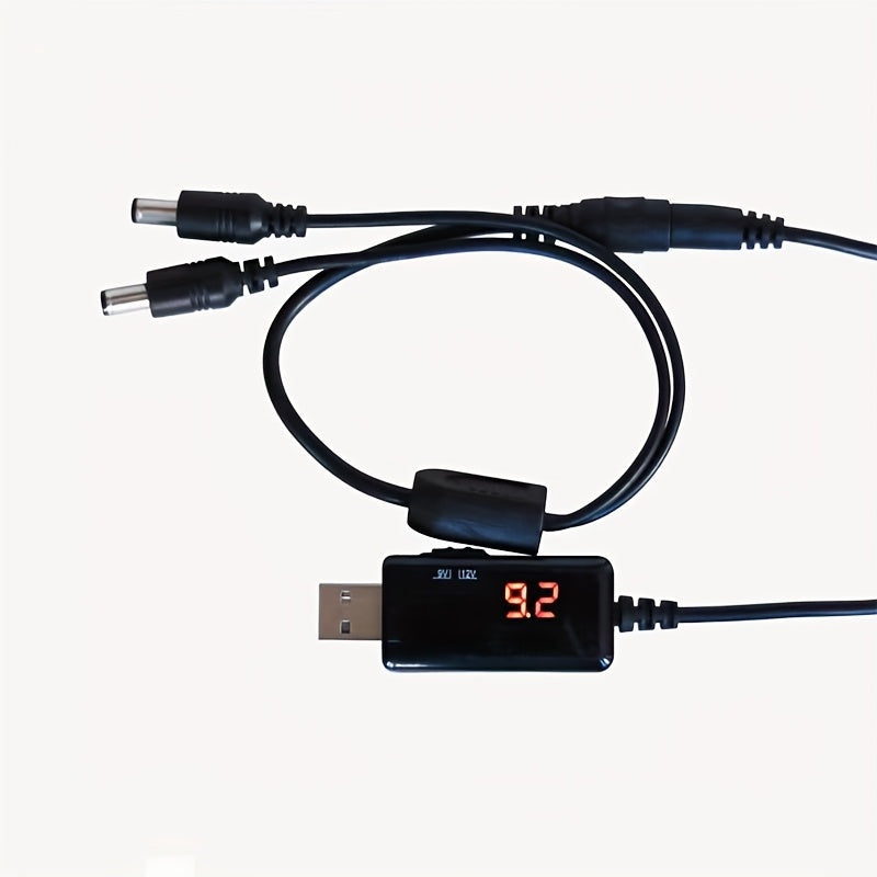 Cable convertidor de paso USB con adaptador de corriente de 5V a 9V 12V para enrutador y dispositivos pequeños