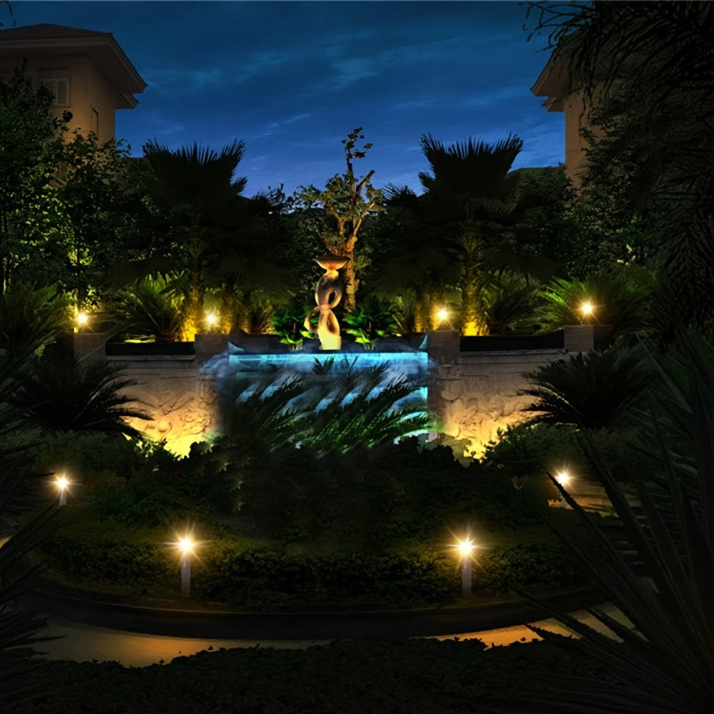 Luces de estanque solares con 6 LED, iluminación de seguridad exterior sumergible para jardines y fuentes