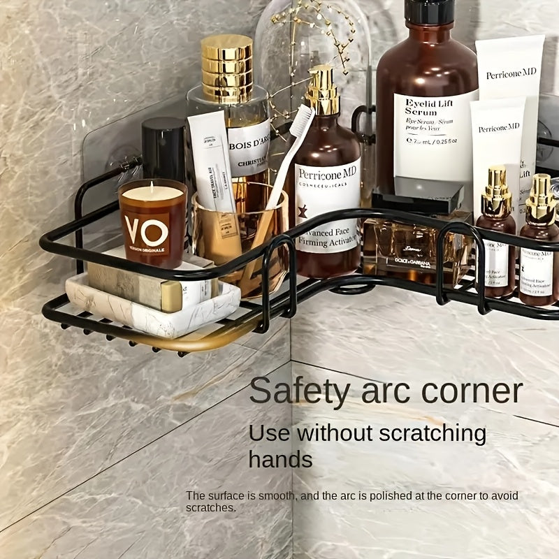 Stainless Steel Wall-Mounted Shower Caddy Rust-Proof Bathroom Organizer