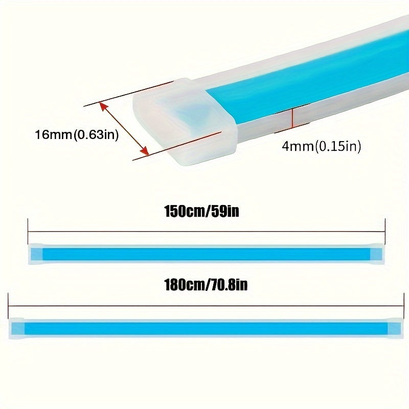 Tira de luz decorativa LED para capó de coche, flujo dinámico, siempre encendida, 12V, cableado directo