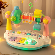Kids Electronic Music Piano Toy with Lights, Shaking Bells, and Spinning Features