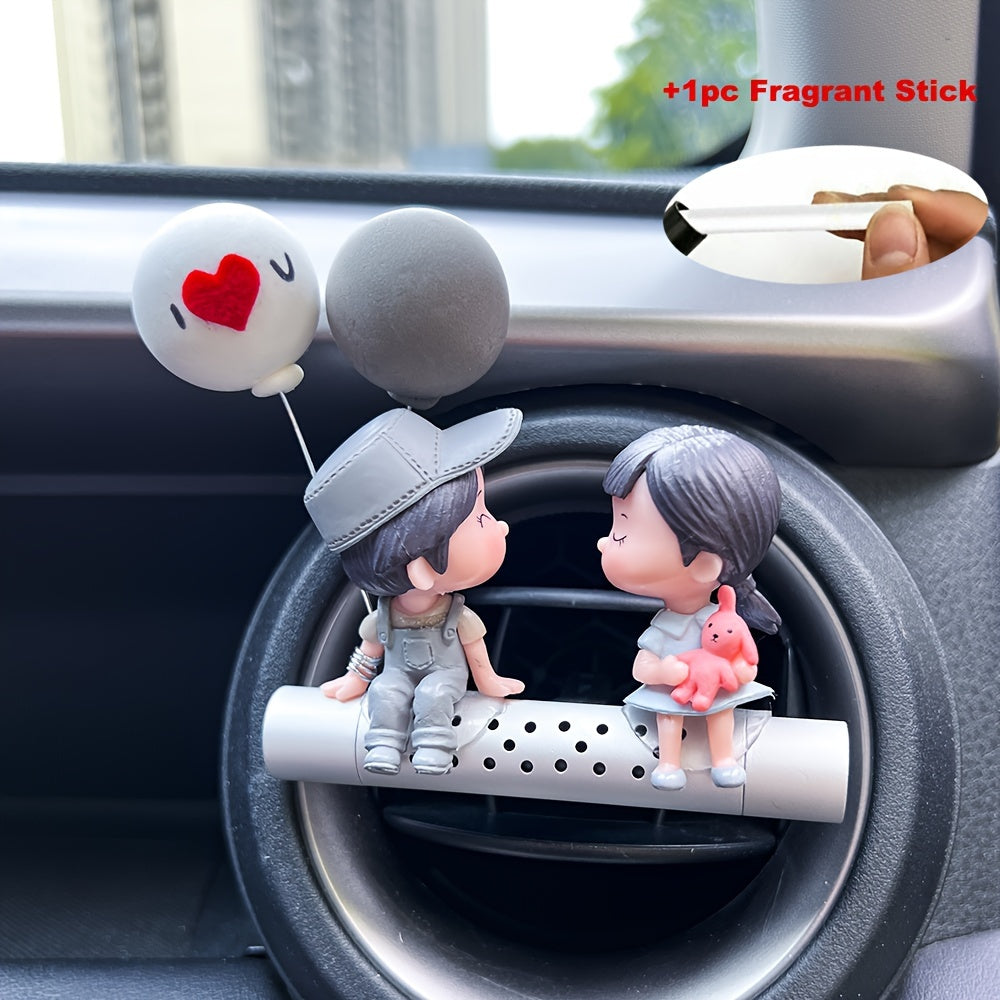 Avtomobil ichki aksessuari, ijodiy multfilm juftligi, avtomobil ventilyatsiya bezaklari, hidi, salfetka