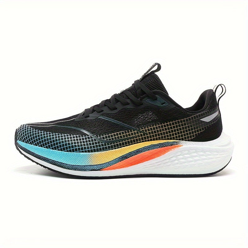 Men's Road Running Shoes Breathable Fabric Low Top Stripes Lace Lightweight Casual