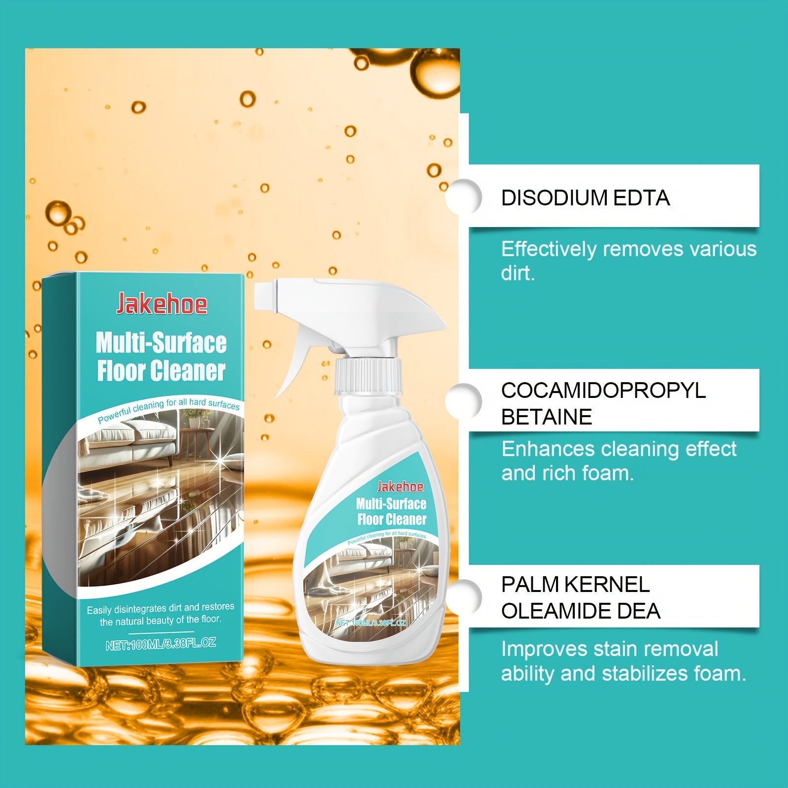 Kuchli dog'larni olib tashlash va polirovka qilish suyuqlik formulasi oshxona, yashash xonasi plitalari va hammom uchun - Tsitrus kislota bilan tayyorlangan ko'p yuzali pol tozalovchi va hech qanday qoldiq qoldirmaydi.