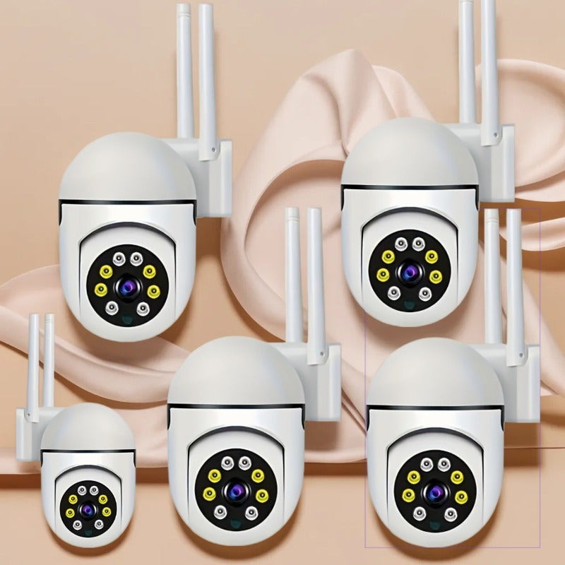 Bir ichki proyektorli simsiz xavfsizlik kamerasi, 1080p HD rezolyutsiyaga ega. Wi-Fi ga oson ulanish va USB orqali quvvatlanadi. 240p rezolyutsiyasini taklif etadi, oddiy Plug & Play o'rnatilishi, batareyalar kerak emas. Biznes va uy kuzatuvi uchun ideal.