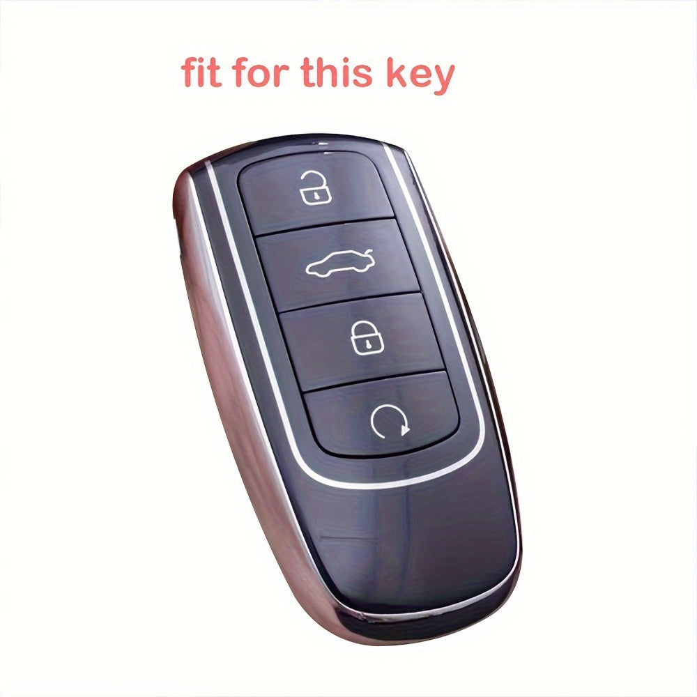 Universal Silicone Car Key Cover Remote Shell for SUV, Black