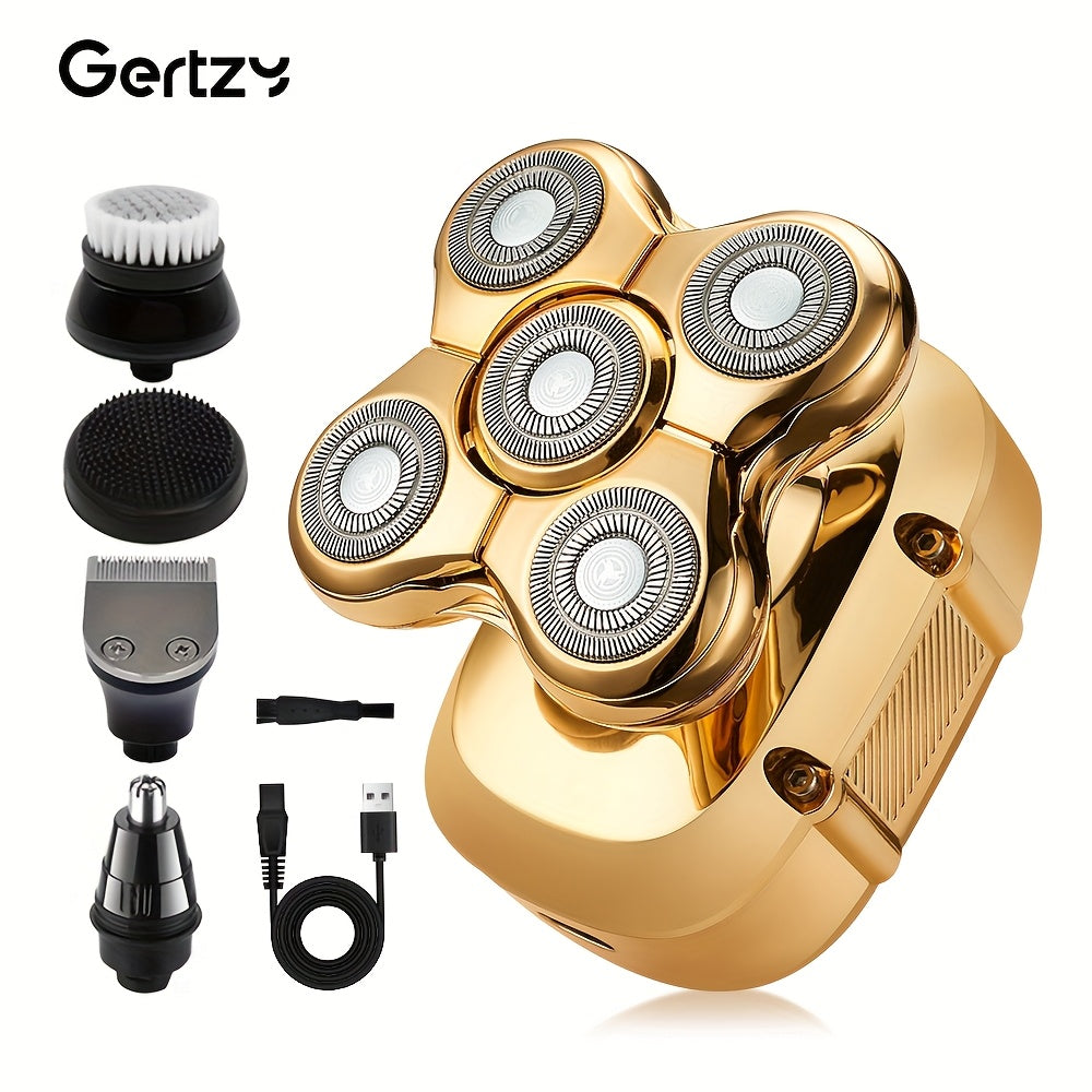 Set de peluquería profesional 5 en 1 con pantalla digital, recortadoras de barba, cortapelos y afeitadora