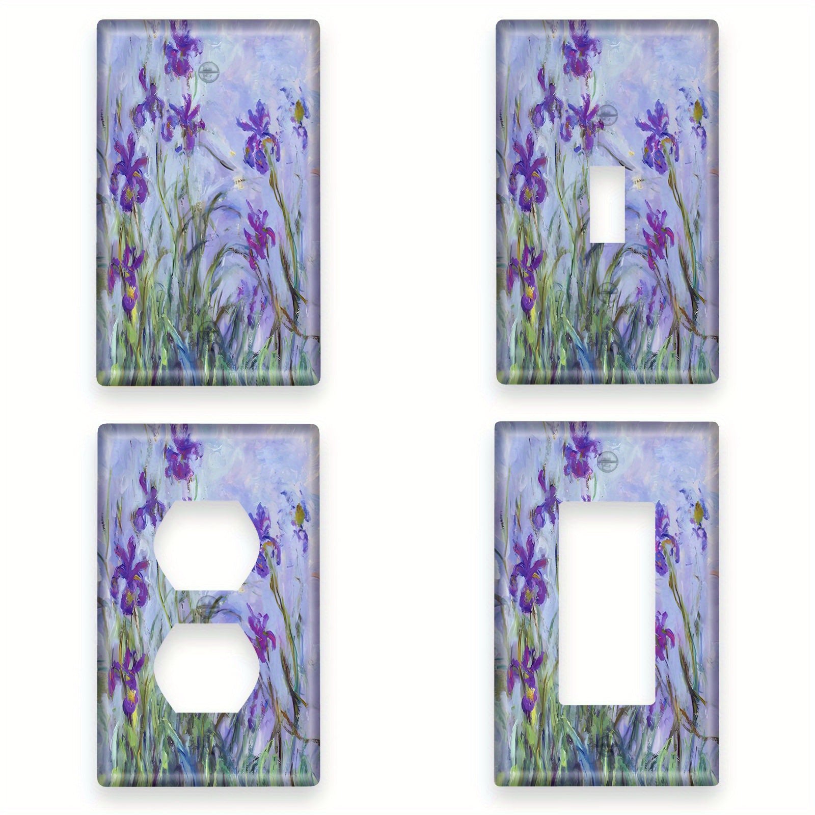 Monet Iris san'at bosma yoritgich qopqog'i ichki/tashqi foydalanish uchun, yotoqxona yoki oshxonada oson o'rnatiladi.