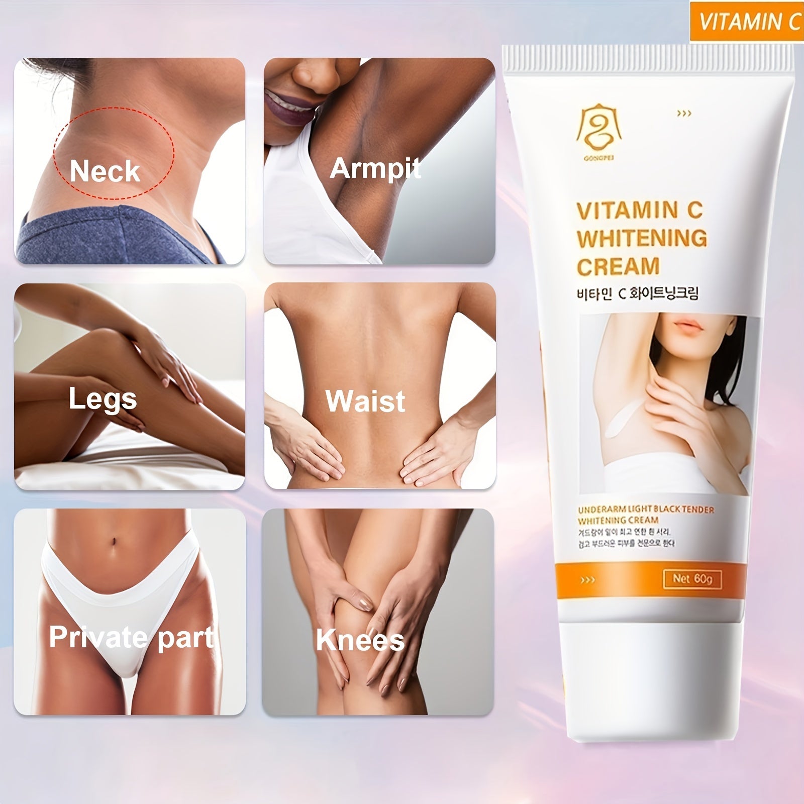 Hidratante corporal con vitamina C para rejuvenecimiento e hidratación