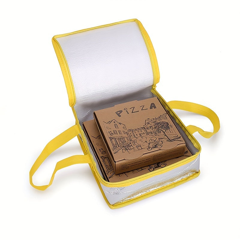 Bolsa aislada para entrega de pizza, nevera a prueba de fugas con cremallera y asa
