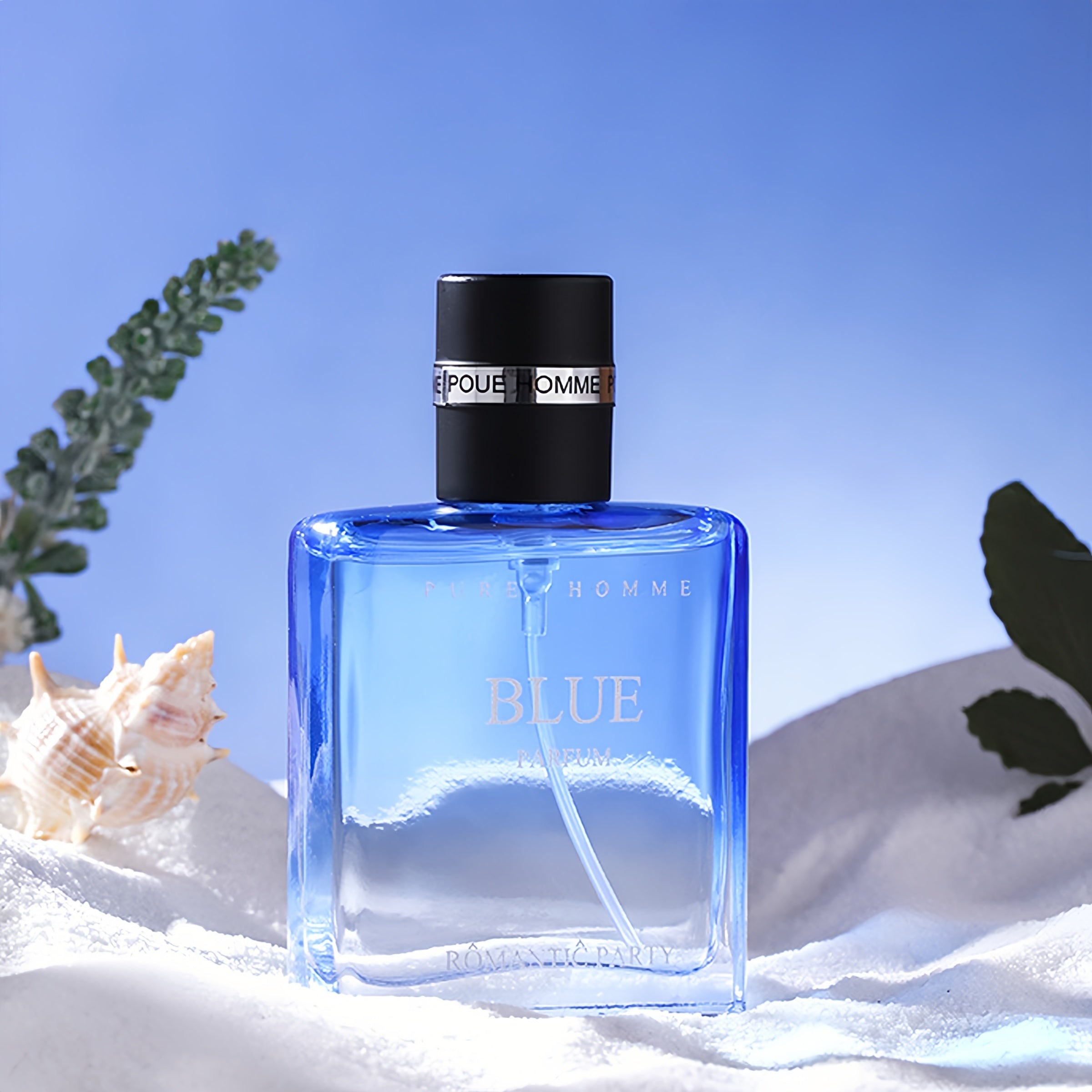 Men's Cologne Sunshine Blue Confident Black Long-Lasting Ocean Woody Scent