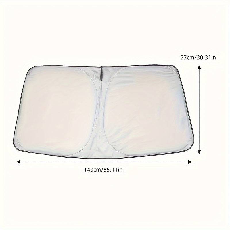 Black PVC Car Sunshade Thick Heat Insulation Sun Shield for Vehicles