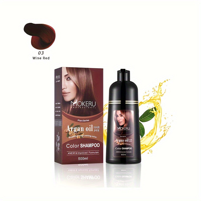 3-in-1 Argan Oil Hair Dye for Gray Coverage Unisex Paste