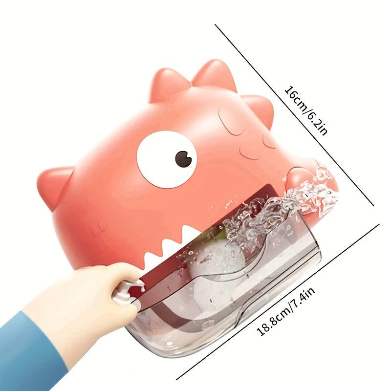 Bolalar uchun musiqa va sukut rejimi bilan dinozavr pufakchali vanna o'yinchoqi