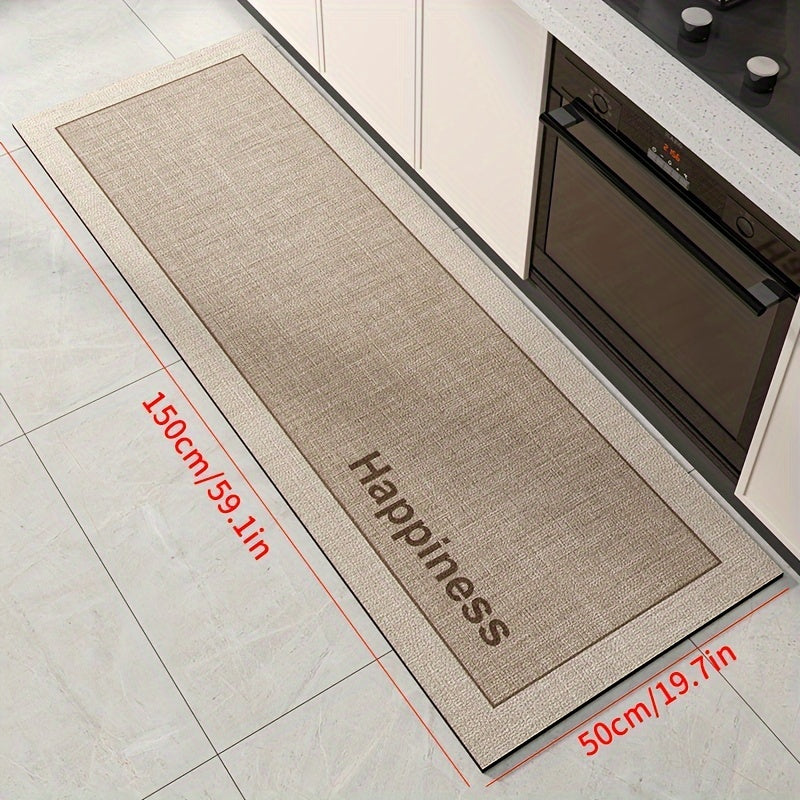 Kitchen Rug Faux Leather Water-Resistant Non-Slip Washable Floor Mat Durable Oil-Proof Runner