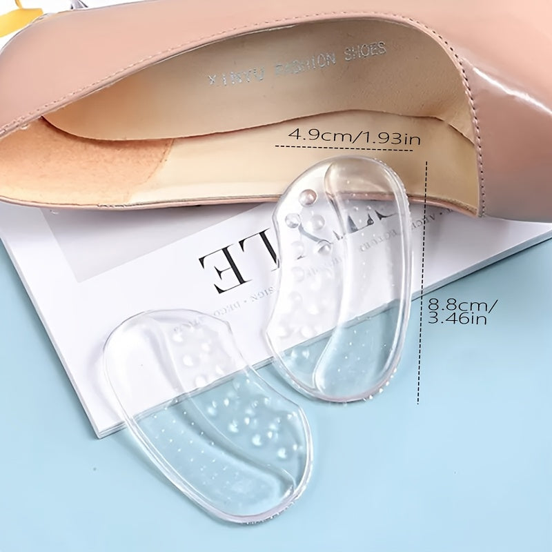 Women's Heel Pads Soft Gel Cushions Anti-Slip Breathable 2 Pack