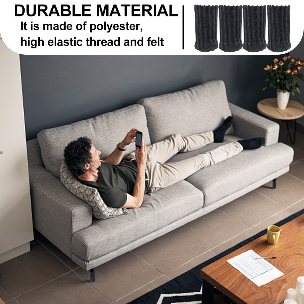 Floor Protector Chair Leg Socks with Felt Pads Set of 4 or 24