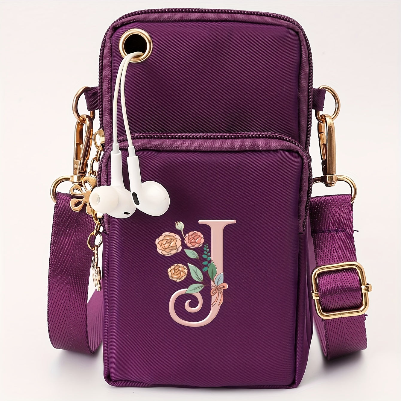 Ayollar uchun kichik yelka sumkasi, gul naqshli, kundalik ko‘p funksiyali crossbody sumka, kichik qo‘l sumkasi