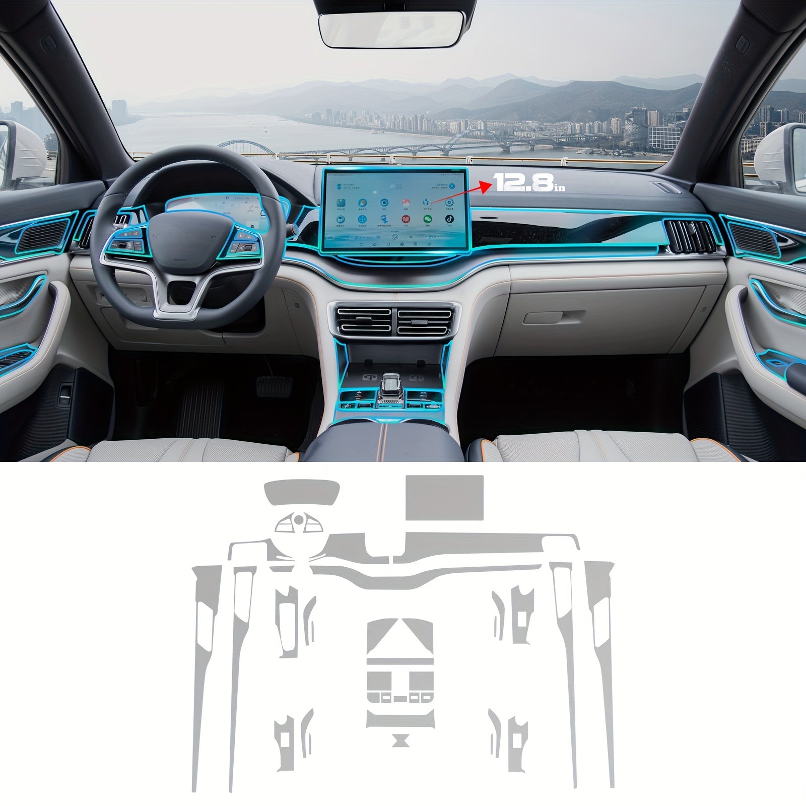 Universal Car Interior Protection Film TPU Full Vehicle Set