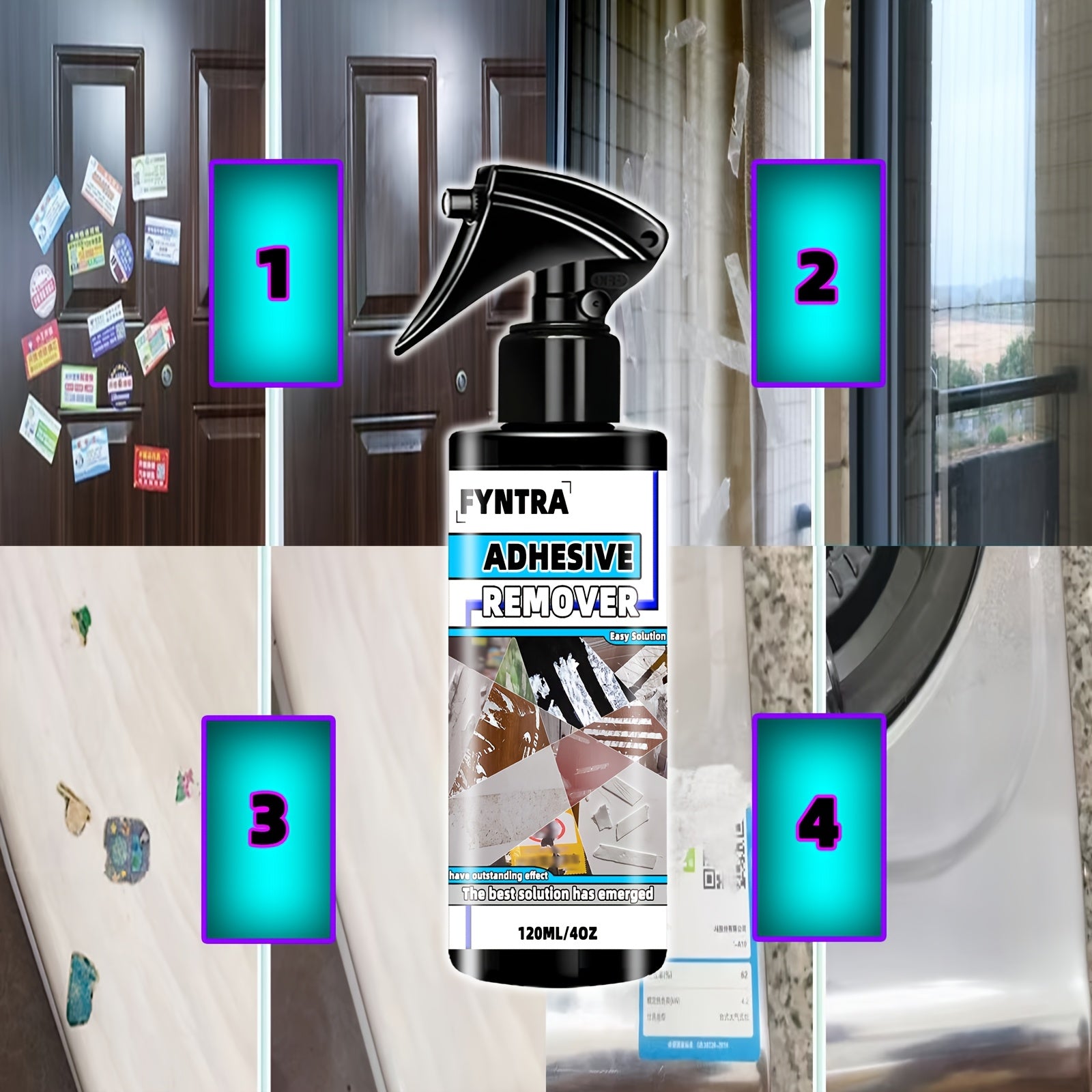 Adhesive Remover For Labels and Stickers, Safe, Fast, Includes Spatula Tool