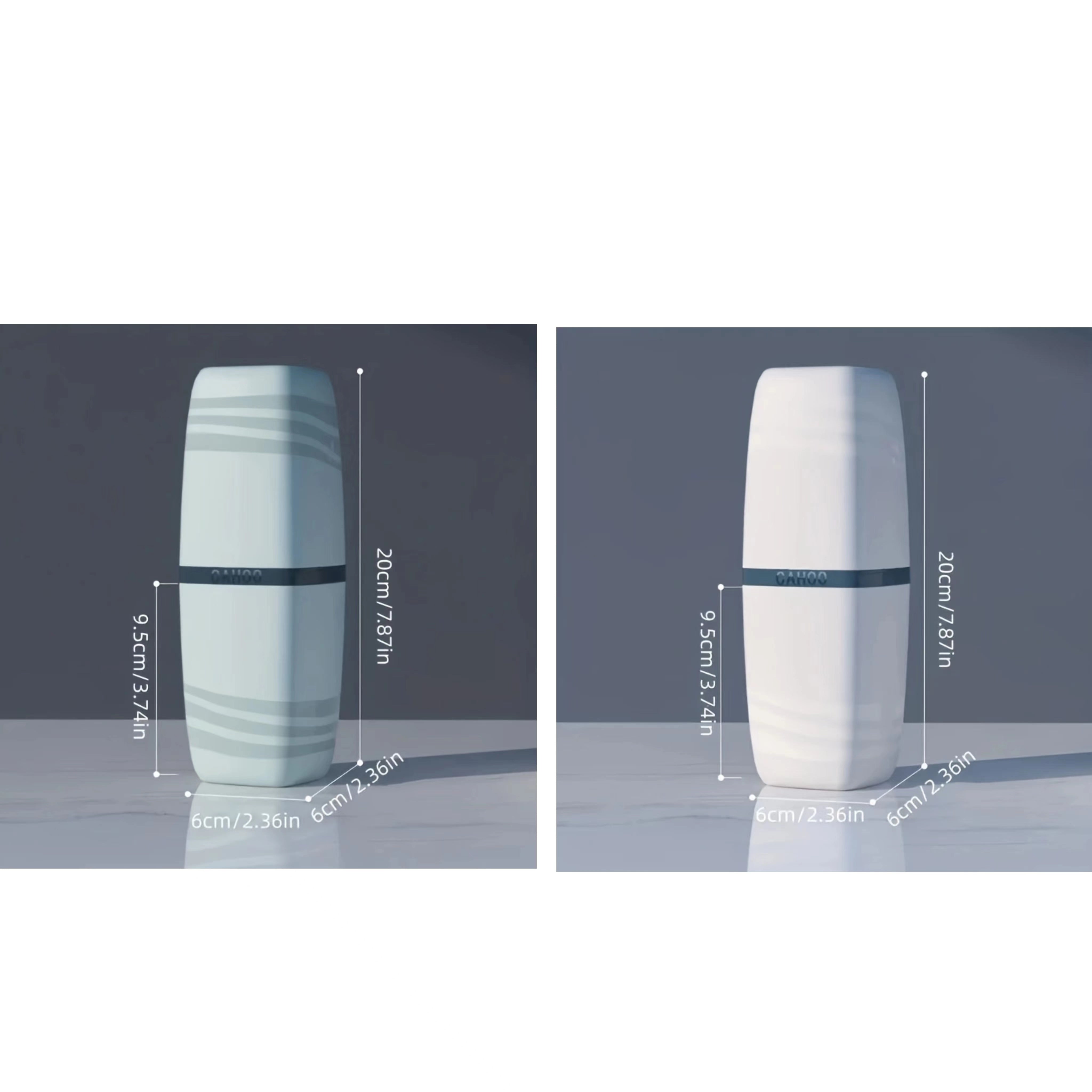 Sayohat, lagerda va uyda foydalanish uchun ideal bo'lgan, tish cho'tkasi va tish pastasi tutqichi bilan jihozlangan portativ 3-in-1 tish cho'tkasi qutisi.