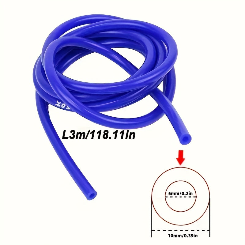 Голубая силиконовая вакуумная трубка 300 см, безопасная для пищевых продуктов, гибкая, выдерживающая высокие температуры