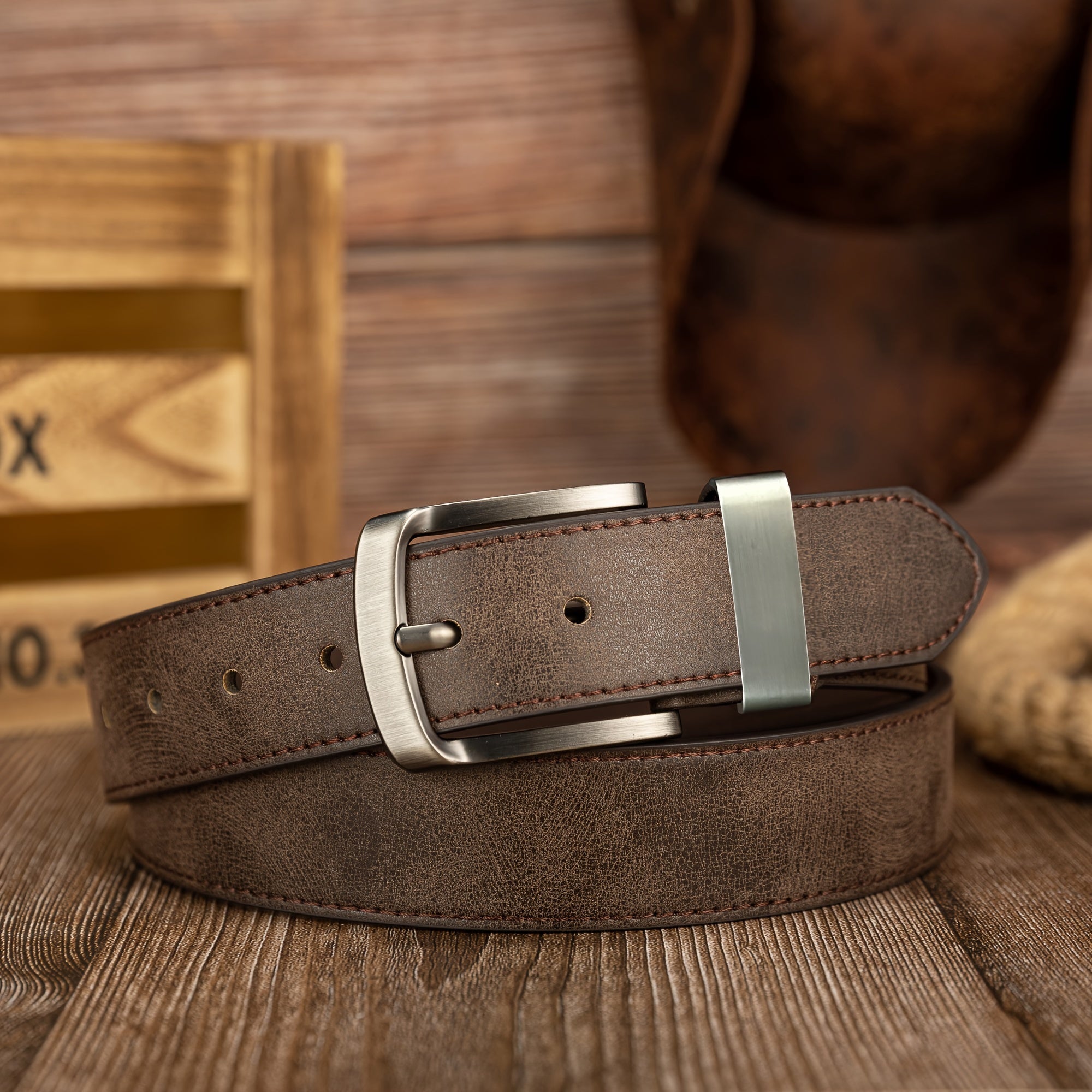 Vintage faux teridan yasalgan ayollar uchun kundalik, buzilgan PU stilidagi kamar