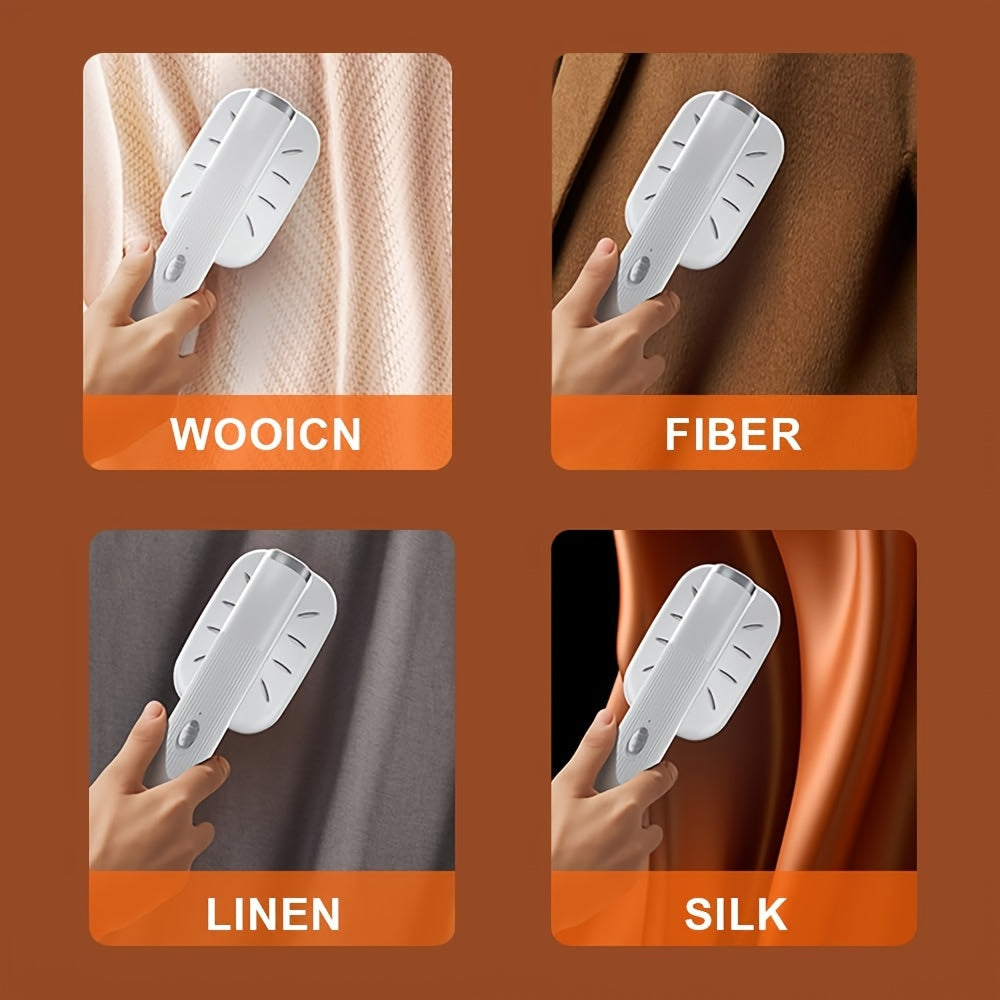 Mini dazmol mashinasi: Qisqa, portativ va USB quvvatlangan - Qiyshiqsiz kiyim texnologiyasi bilan aylanuvchi qo'l dazmoli. Oson sayohat va uyda foydalanish uchun egiluvchan dizayn. Oq va qora/kolba ranglarida mavjud - Kiyimlar uchun mukammal mini dazmol.