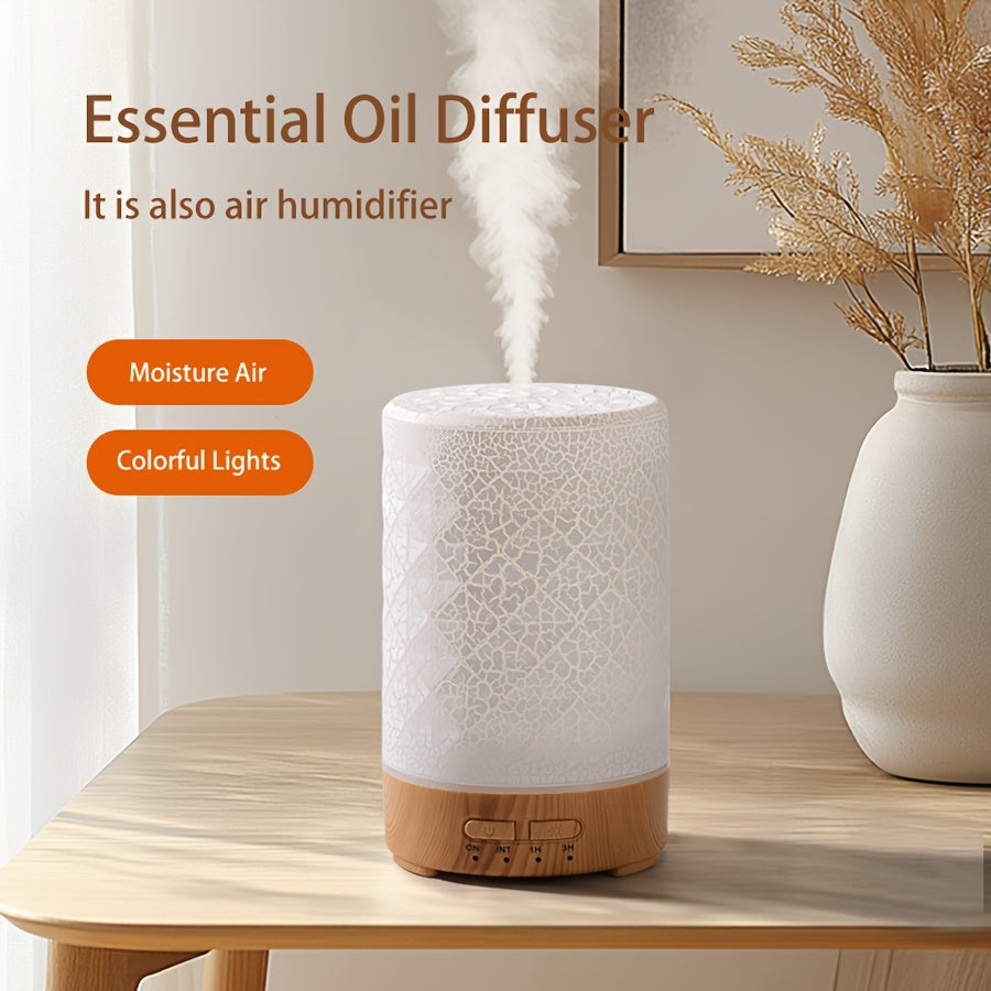 Difusor de aroma mini de 150ml, humidificador de aire con aceites esenciales y luces LED