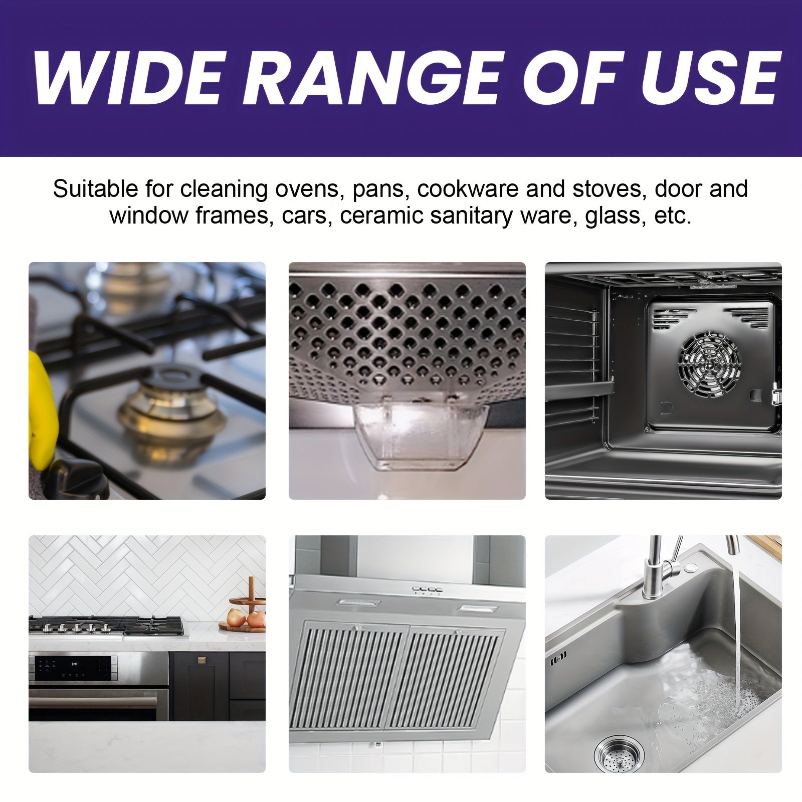 Stainless Steel Cleaner Paste for Grease Rust Stains Kitchen Utensils Stove