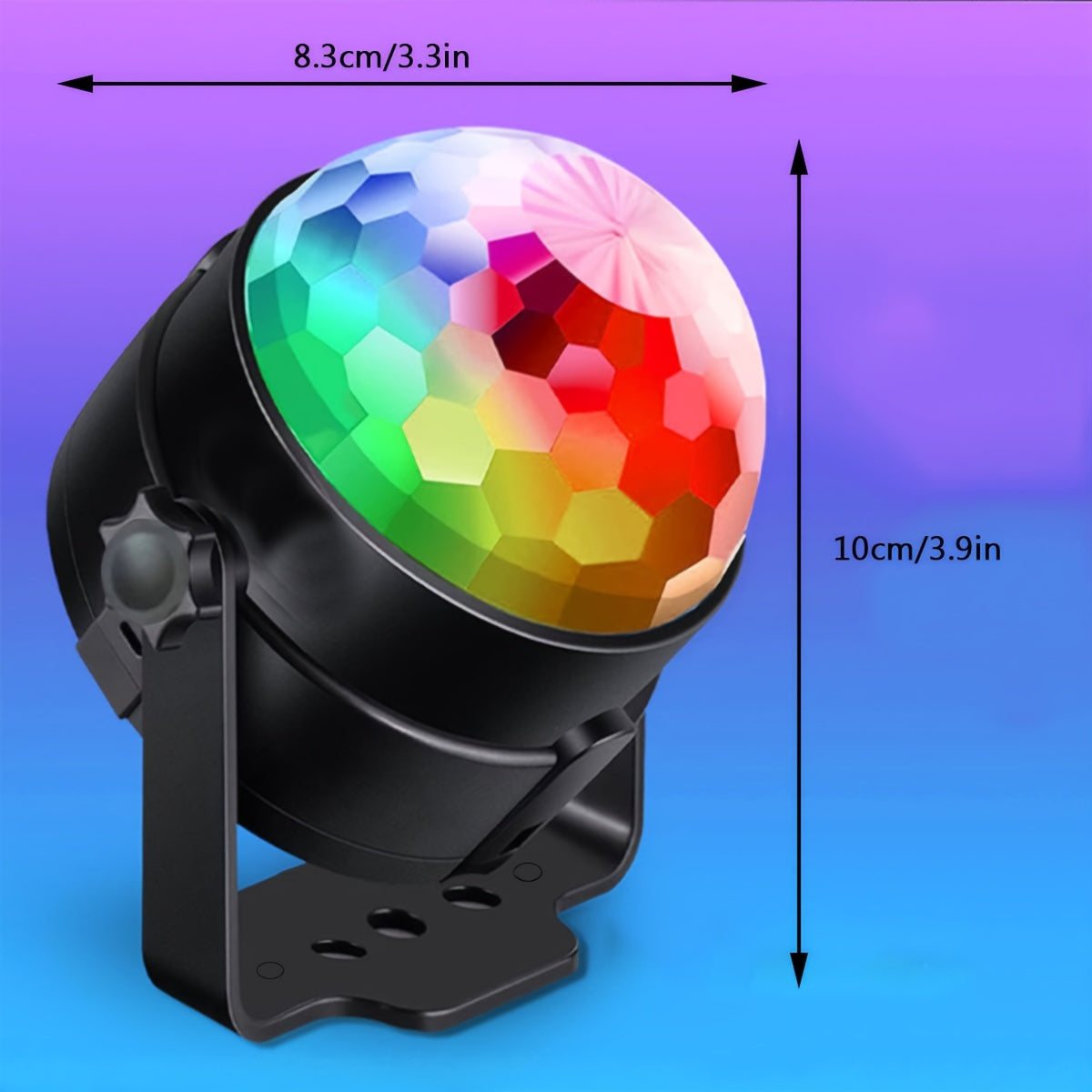 Luz de bola de discoteca RGB con control remoto 7 modos para fiestas, bodas, bares