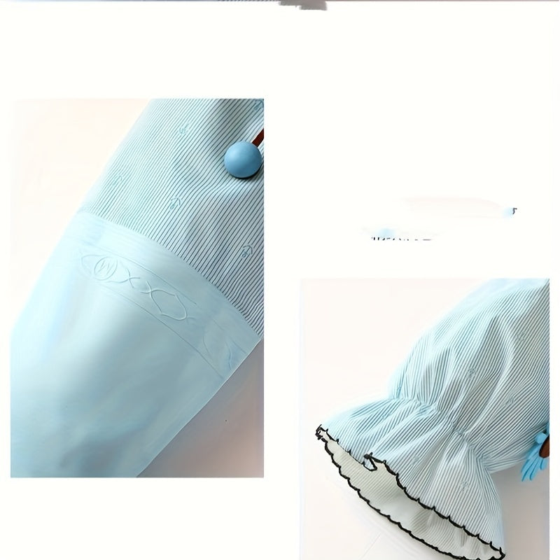 5 Pcs Winter Warm Fleece-Lined Waterproof Dishwashing Gloves Non-Slip for Kitchen Bathroom