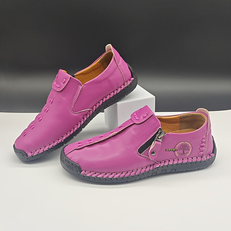 Ayollar uchun oson kiyiladigan loaferlar Nafas oluvchi sun'iy materialdan tayyorlangan, sirpanishga qarshi rezina, kundalik poyabzal