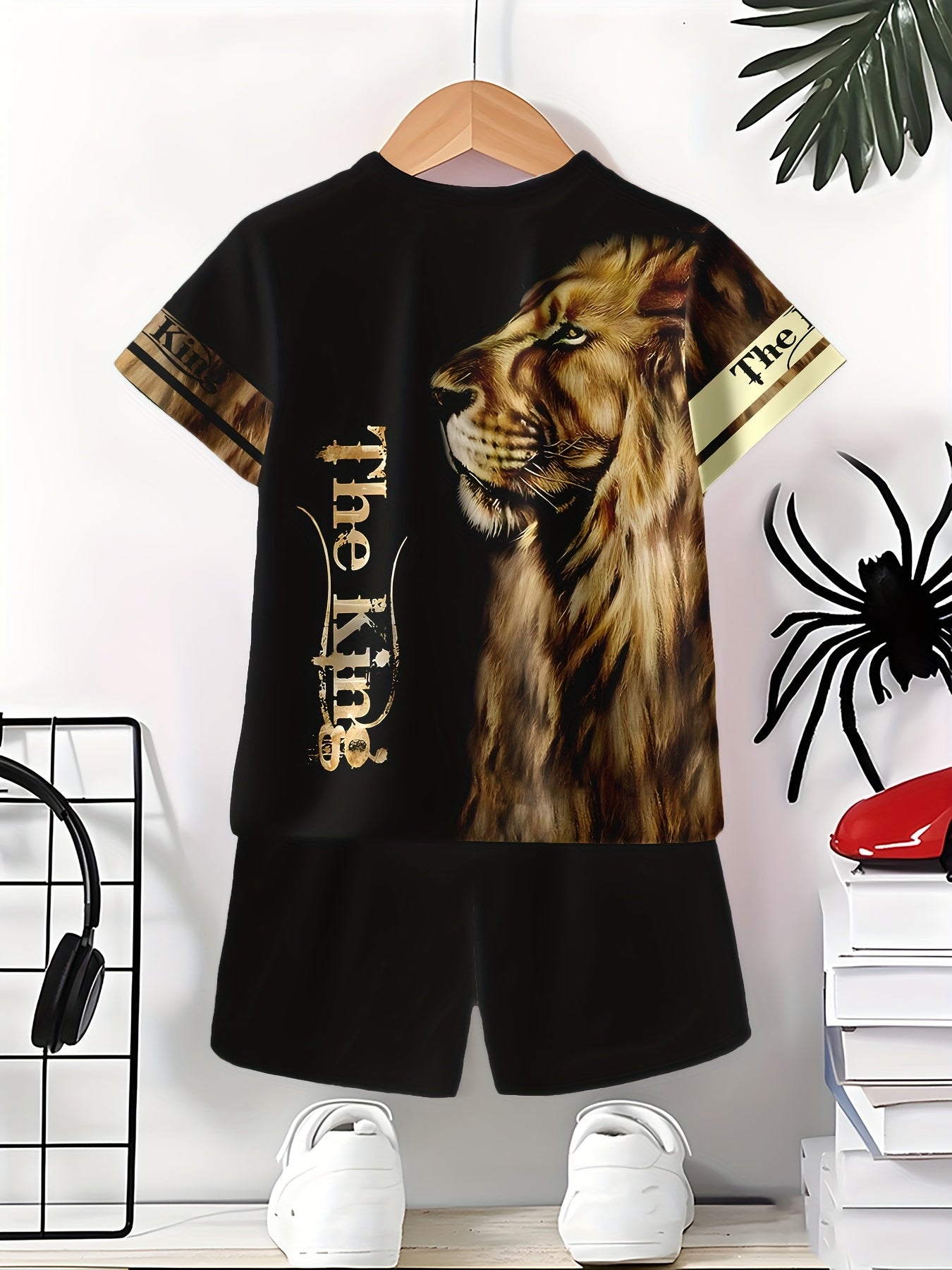 Boys' Kids Casual 3D Printed Polyester T-Shirt and Shorts Set for Spring Summer