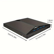 Portable External DVD Drive with USB 3.0, Card Readers, Burner for Laptops and PCs