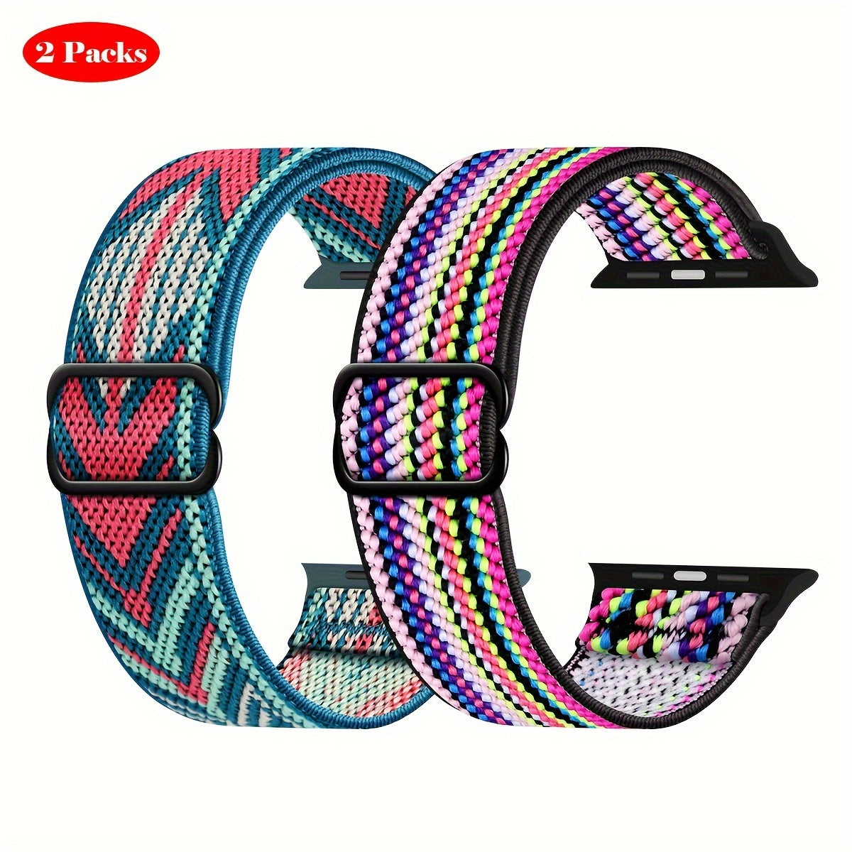 Stretchy Nylon Solo Loop Bands for Apple Watch Ultra 2 and Series 9/8/7/6/5/4/3/2/1 SE Men Women