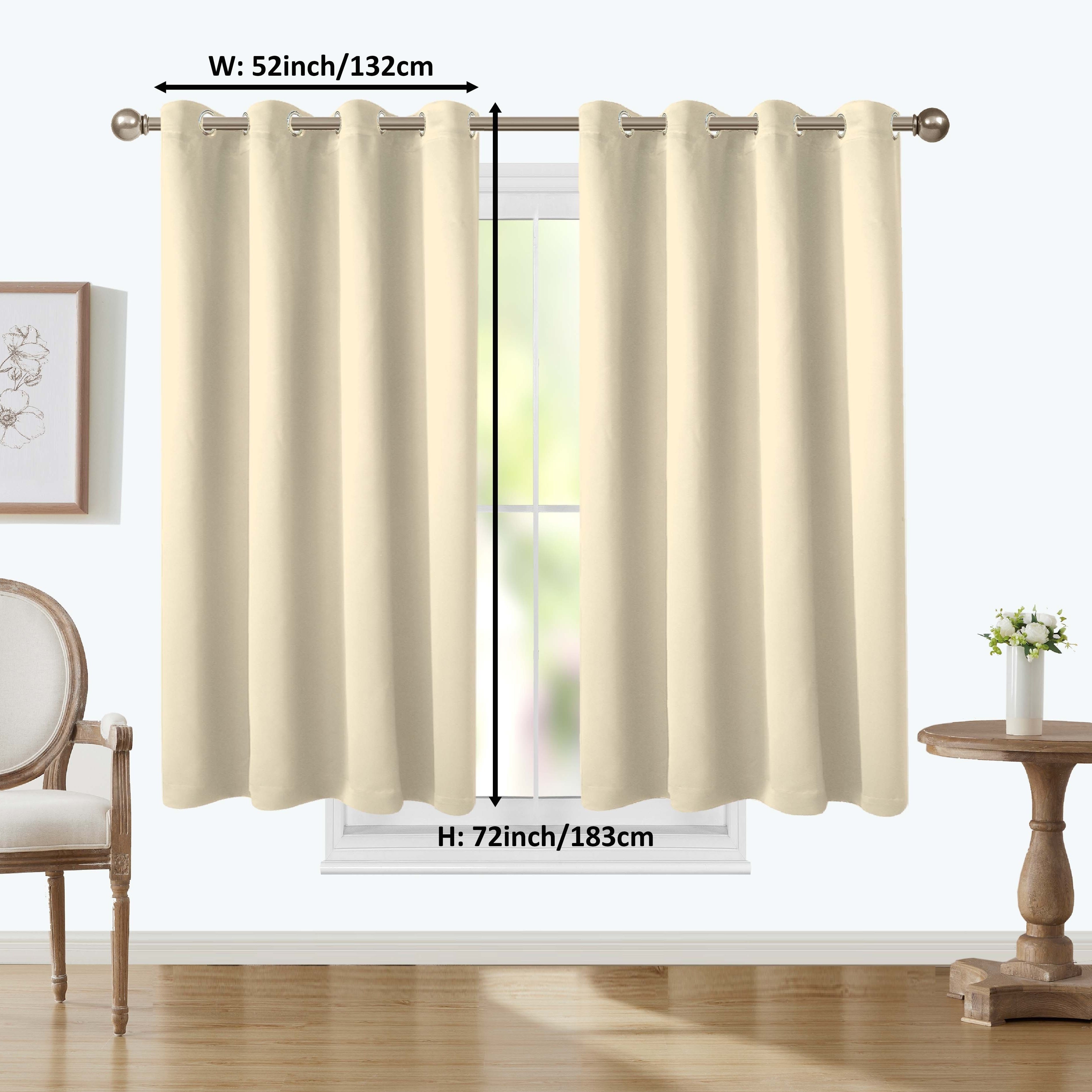 Blackout Curtain with Iron Rings Indoor Use 180g Dark Fabric