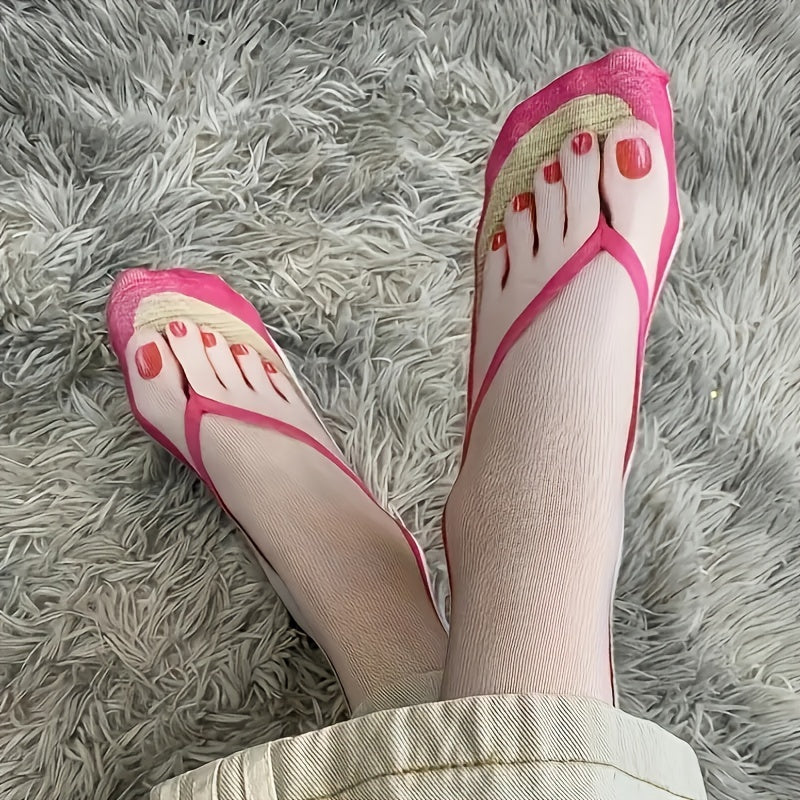 Unisex Short Flip-Flop Socks Non-Slip Odorless Sweat-Absorbing for Outdoor Sports